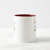 Beste Oma je | Trendy Burgundy Boho Floral Zweifarbige Tasse (Mittel)