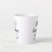 Beste Oma je Typografie Niedliches Curriculum Milchtasse (Vorderseite)