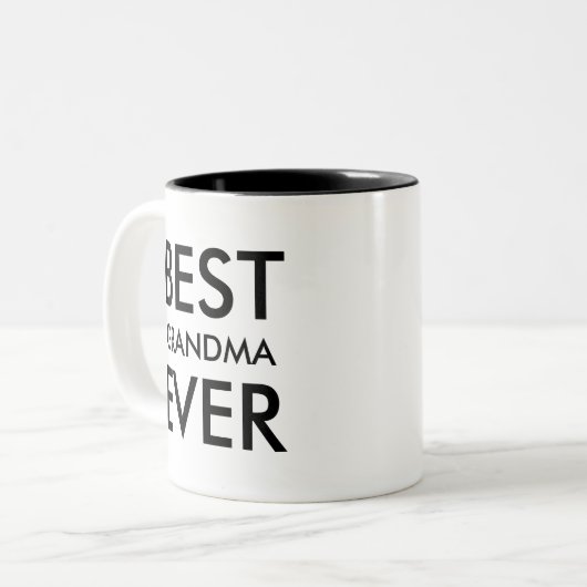 Beste Oma je | Valentinstag Zweifarbige Tasse (Vorderseite Links)
