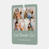 Beste Oma je vier Foto Ornament Aus Metall (Vorderseite links)