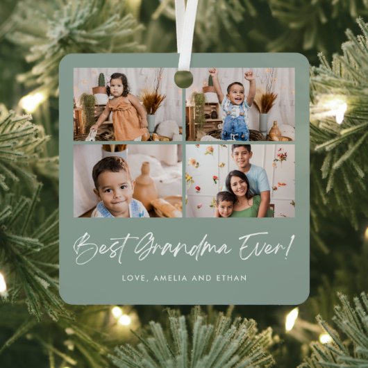 Beste Oma je vier Foto Ornament Aus Metall (InSitu)