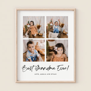 Beste Oma je vier Foto Poster