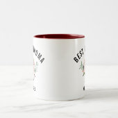 Beste Oma je Wasserfarbe Personalisiert Zweifarbige Tasse (Mittel)