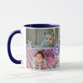Beste Oma-jemals-Foto Collage Monogram-Tasse Tasse (Links)
