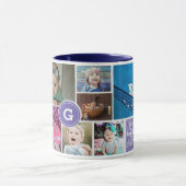 Beste Oma-jemals-Foto Collage Monogram-Tasse Tasse (Zentrum)