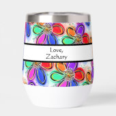 Beste Oma Künstlerische Blume Liebe NAME (Rückseite)