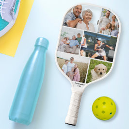 Beste Oma-Mama je Fotolage weiß Pickleball Schläger