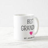 Beste Oma mit Gründungsdatum Kaffeetasse (VorderseiteRechts)
