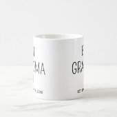 Beste Oma mit Gründungsdatum Kaffeetasse (Mittel)