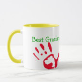 Beste Oma mit Handprints Tasse (Links)