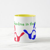 Beste Oma mit Handprints Tasse (Zentrum)