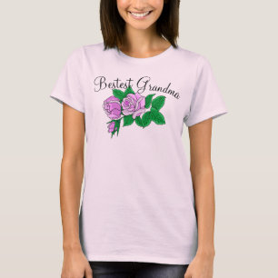 Beste Oma mit Rose T - Shirt