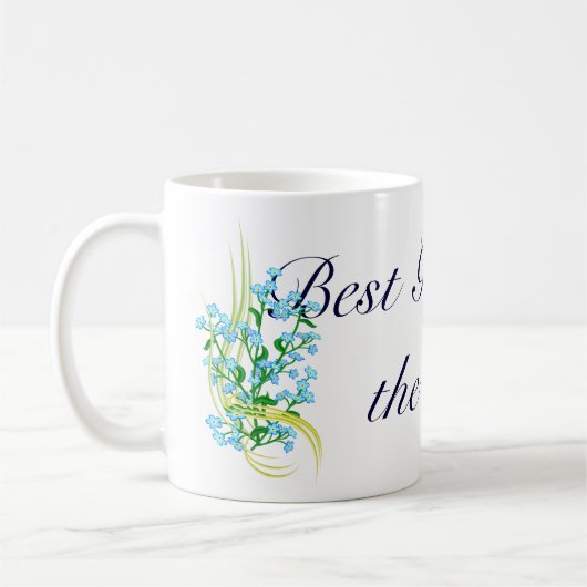 Beste Oma mit vergessener-me-nots-Tasse Kaffeetasse (Links)