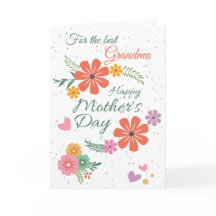 Beste Oma Mother's Day Blume Card