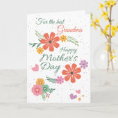 Beste Oma Mother's Day Blume Card Karte (Gelbe Blume)