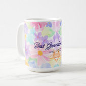 Beste Oma Muttertag Aquarell Blumen Kaffeetasse (Vorderseite Links)