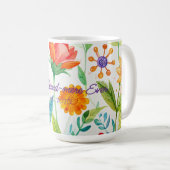 Beste Oma Muttertag Helle Blumen Kaffeetasse (VorderseiteRechts)