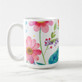 Beste Oma Muttertag Helle Blumen Kaffeetasse (Links)