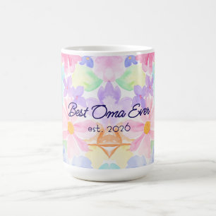 Beste Oma Muttertag Wasserfarben Blumen Kaffeetasse