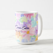 Beste Oma Muttertag Wasserfarben Blumen Kaffeetasse (VorderseiteRechts)
