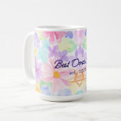 Beste Oma Muttertag Wasserfarben Blumen Kaffeetasse (Vorderseite Links)