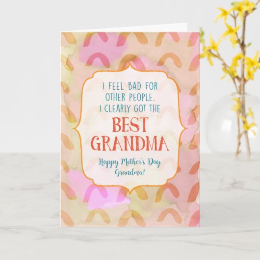 Beste Oma-Muttertagskarte Karte (Gelbe Blume)