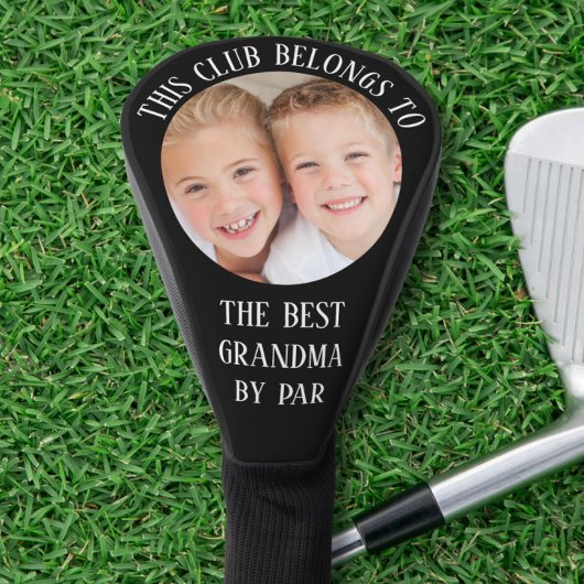Beste Oma nach Par Foto Black Golf Headcover