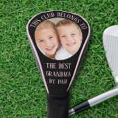 Beste Oma nach Par Foto Black Pink Golf Headcover
