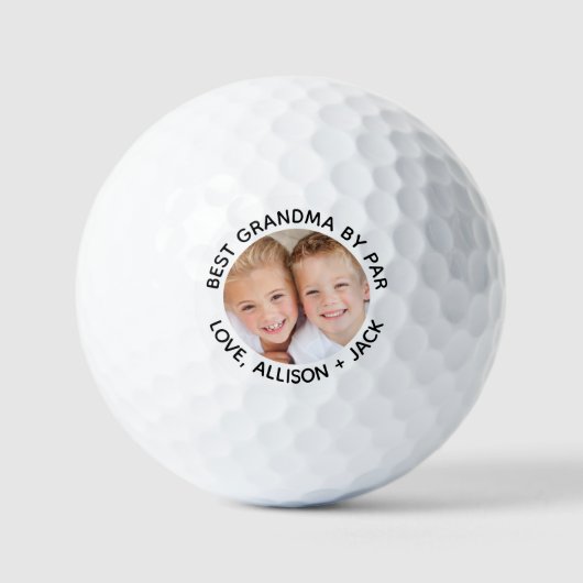 Beste Oma nach Par Foto Golfball (Vorderseite)