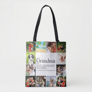 Beste Oma, Oma Definition 12 Fotocollage Tasche
