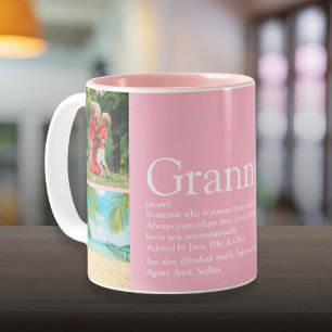 Beste Oma Oma Definition 4 Foto Collage Zweifarbige Tasse