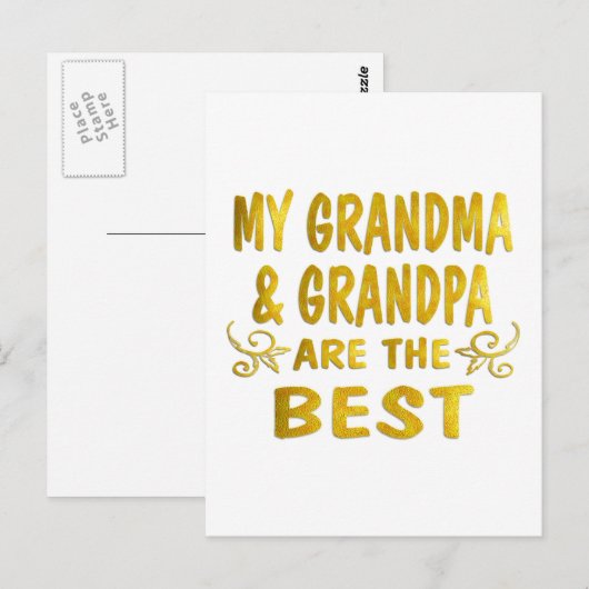 Beste Oma & Opa Postkarte (Vorne/Hinten)