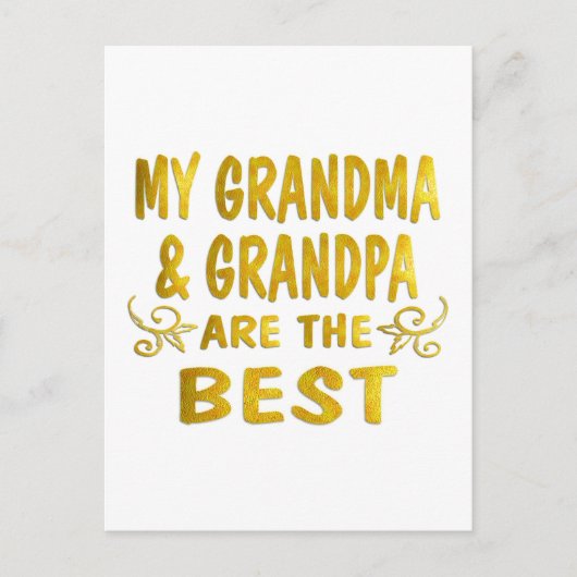 Beste Oma & Opa Postkarte (Vorderseite)