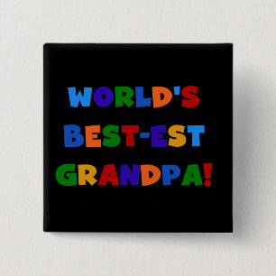 Beste-Oma-Papa-Bunte-T-Shirts Button
