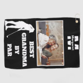 Beste Oma par Golf mit individuellem Foto Golfhandtuch (Horizontal)