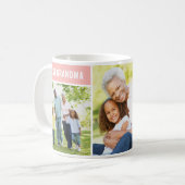 Beste Oma Pink Mütter Tag FotoCollage Kaffeetasse (Vorderseite Links)