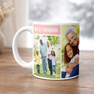 Beste Oma Pink Mütter Tag FotoCollage Kaffeetasse