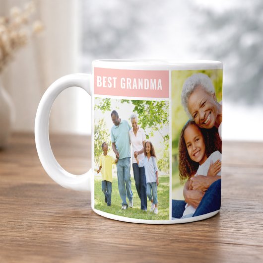 Beste Oma Pink Mütter Tag FotoCollage Kaffeetasse