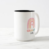 Beste Oma Regenbogen Tasse Personalisiert, Geschen (VorderseiteRechts)