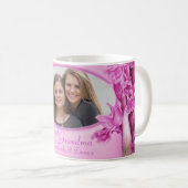 Beste Oma-Rosa-Orchidee-Tasse "Eigenes Foto" Kaffeetasse (VorderseiteRechts)