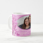 Beste Oma-Rosa-Orchidee-Tasse "Eigenes Foto" Kaffeetasse (Vorderseite Links)