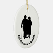 Beste Oma Silhouette Ornament Obelisk (Rechts)