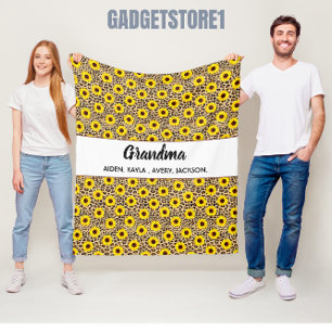 Beste Oma Sonnenblume überhaupt   Frohe Großeltern Fleecedecke