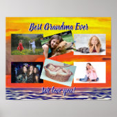 Beste Oma Sunset 2443 Art Print Poster (Vorne)