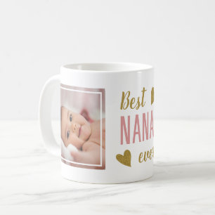 Beste Oma überhaupt 2 Foto Pink und Gold Erinnerun Kaffeetasse