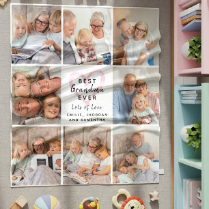 Beste Oma überhaupt Benutzerdefinierte Fotocollage Fleecedecke