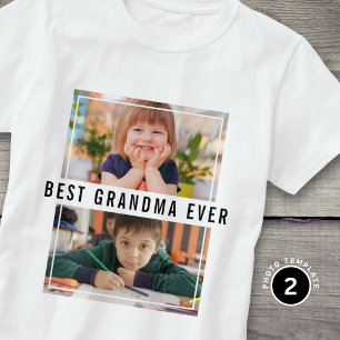 Beste Oma überhaupt Enkelkinder 2 Fotocollage  T-Shirt
