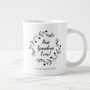 Beste Oma überhaupt Familien-Blumenkranz Jahr Schw Jumbo-Tasse