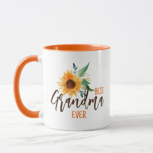 Beste Oma überhaupt Florale Sonnenblume Personalis Tasse