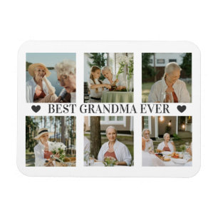 Beste Oma überhaupt Foto-Collage – Geschenk mit He Magnet